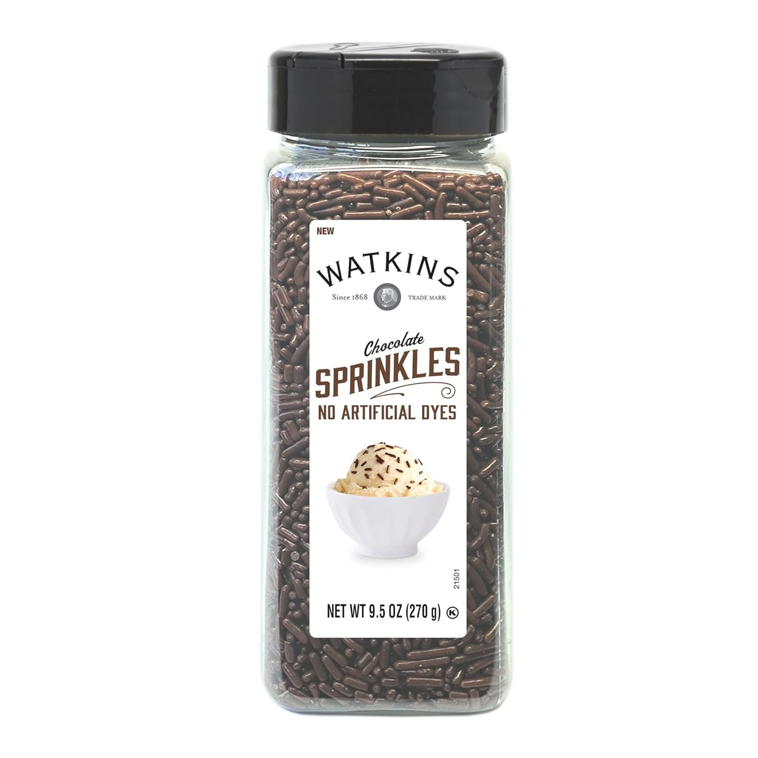 Watkins Chocolate Decorating Sprinkles, 9.5 oz