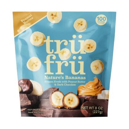 Tru Fru, Bananas Frozen Peanut Butter Dark Chocolate, 8 Ounce