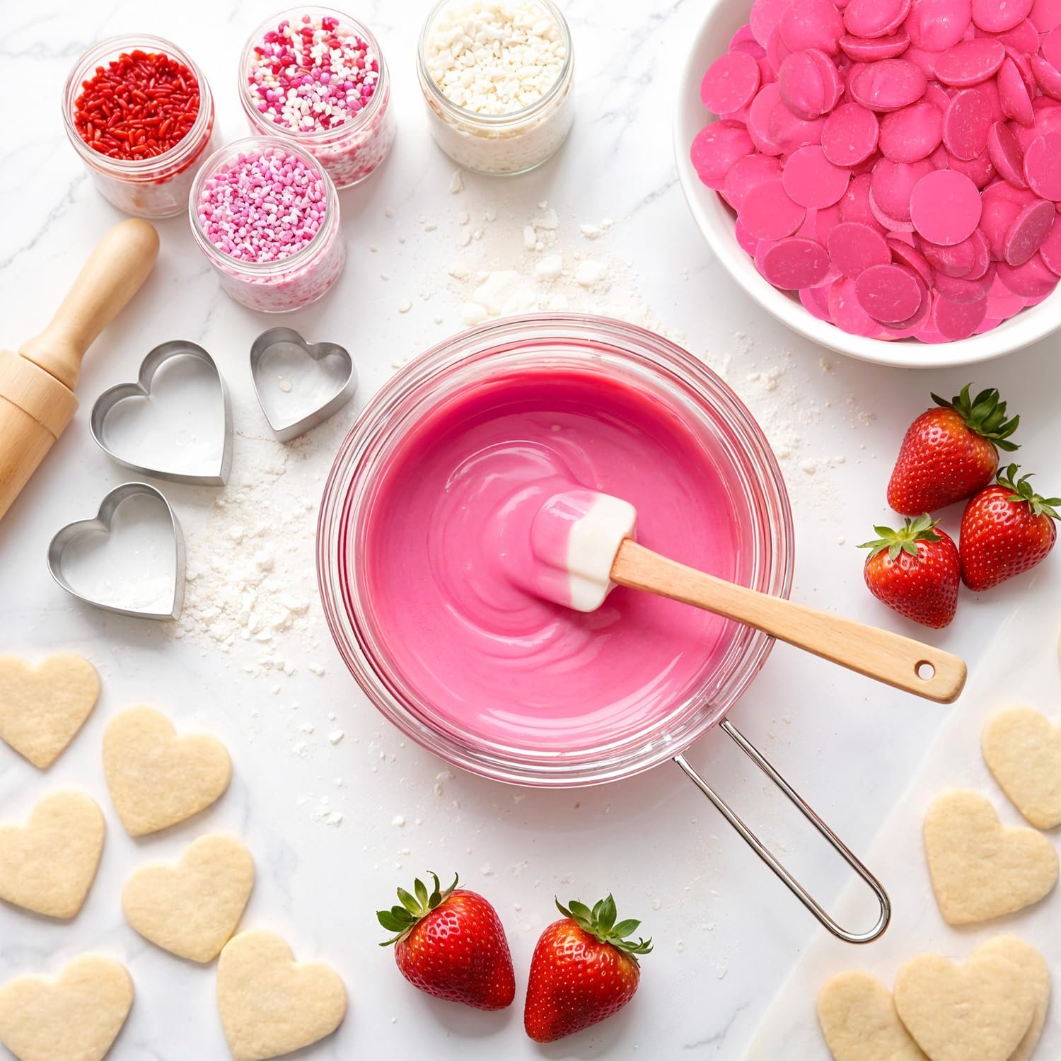 Pink Candy Wafer Chocolate Melts - 12 oz Candy Melting Wafers for Baking, Decorating, Dipping, Drizzling & Desserts - Image 3