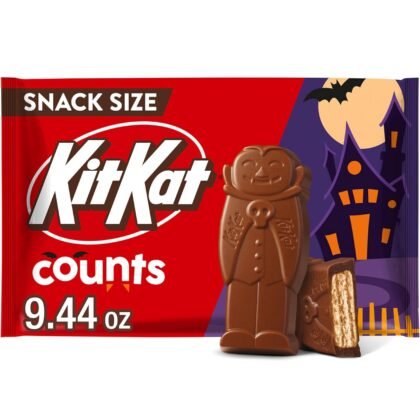 KIT KAT Milk Chocolate Wafer Snack Size Counts, Halloween Candy Bag, 9.44 oz
