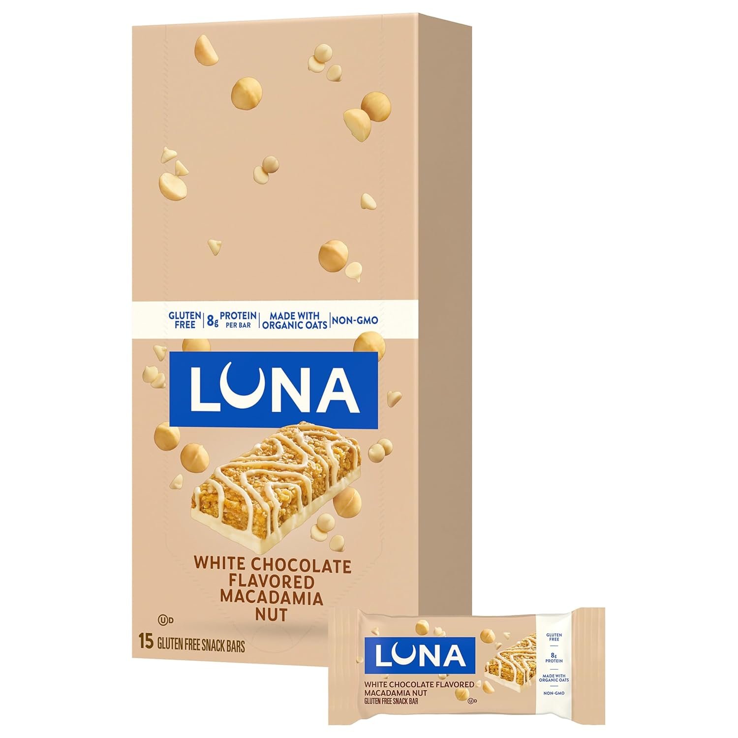 Clif, Bar Luna White Chocolate Macadamia 15 Count, 25.35 Ounce