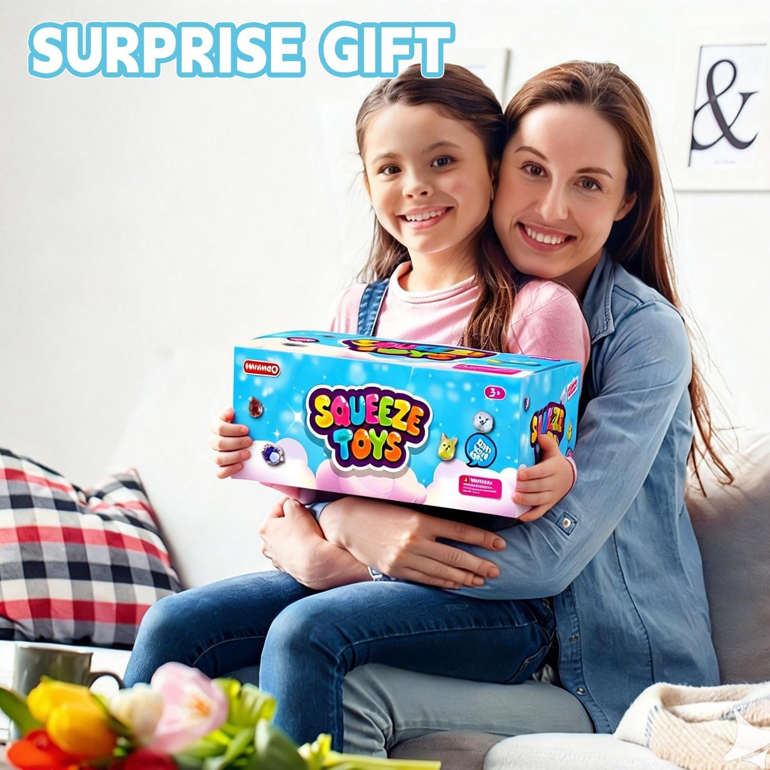 24 Pack Cute Animals Squishies for Kids, Kawaii Mini Squeeze Toys, Bulk Squishy Squeeze Ball Set Anti-Anxiety Stress Relief Toys for Easter Basket Fillers Egg Fillers Party Favors - Image 7