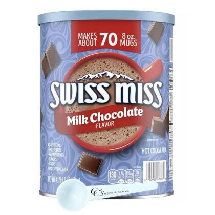 Swiss Miss Milk Chocolate Hot Cocoa Mix Canister, 70 Servings, 4.78 lb W/CC's Sweets and Snacks Scoop