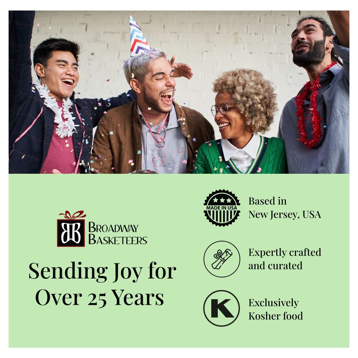 Broadway Basketeers Celebration Gift Tower with Sweets & Nuts - Image 5