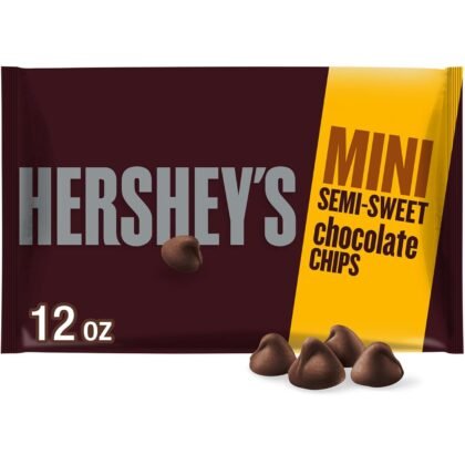 HERSHEY'S Mini Semi-Sweet Chocolate Baking Chips Bag, 12 oz