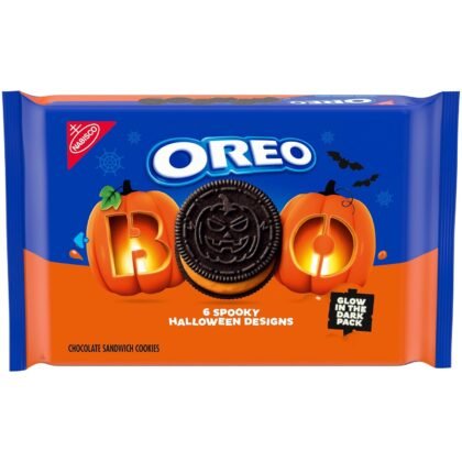 OREO Orange Creme Chocolate Sandwich Cookies, Limited Edition, Halloween Cookies, 18.71 oz