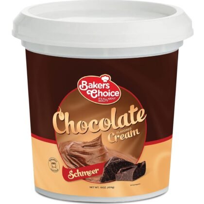 Premium Chocolate Spread -16 oz. - Rich & Creamy Pastry Filling, Breakfast Syrups & Toppings for Cakes, Cookies and Desserts - Dairy Free, Kosher - Chocolate Schmear By Baker’s Choice