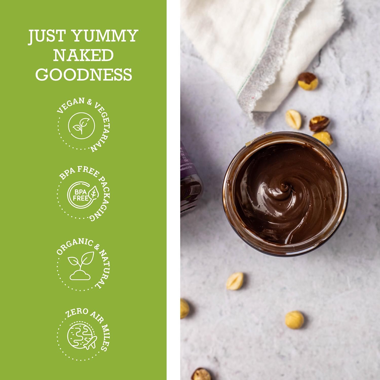 Mr Organic Dark Chocolate & Hazelnut Spread 200g - Pack of 6 - Image 4