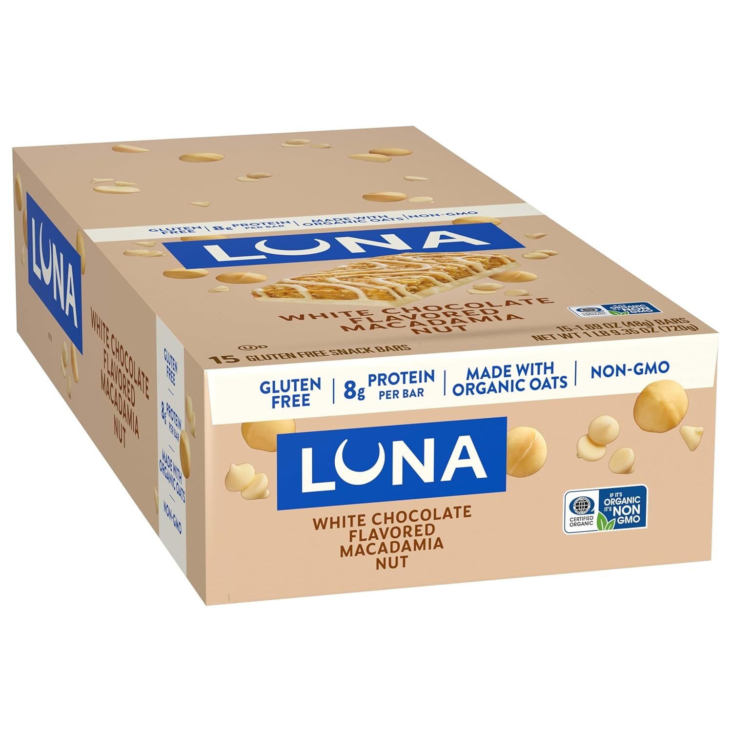 Clif, Bar Luna White Chocolate Macadamia 15 Count, 25.35 Ounce - Image 9