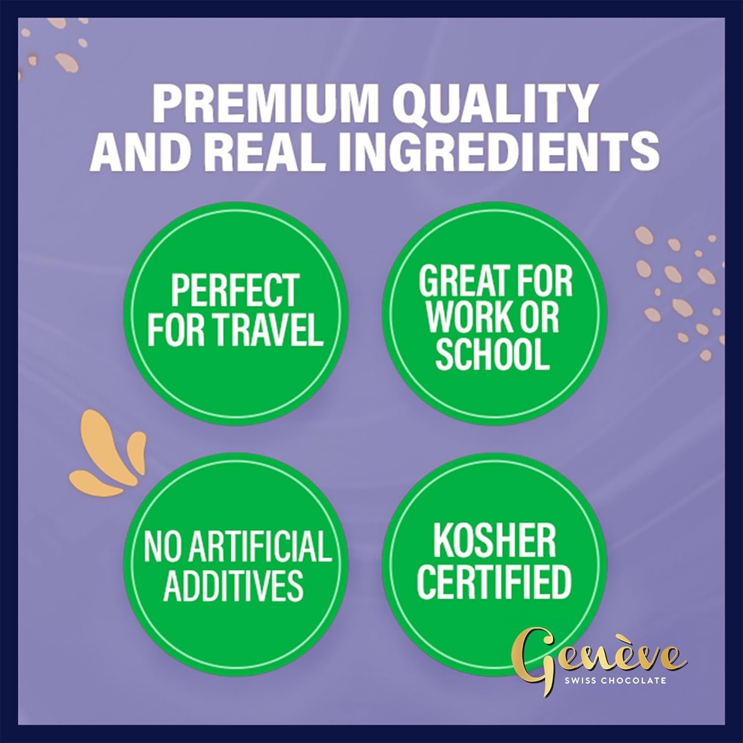 Genève Swiss Milk Chocolate Bars with Praline Filling, 1 oz (12 Pack) | Geneve Jubilee | Individually Wrapped | Rich & Creamy | Kosher (including Passover) - Image 5