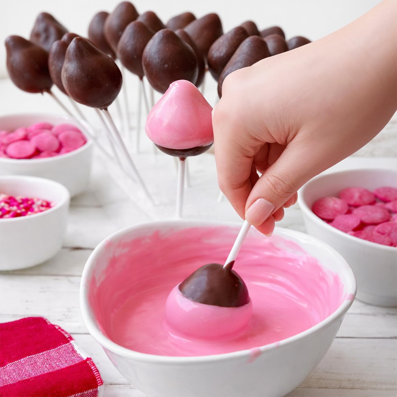 Pink Candy Wafer Chocolate Melts - 12 oz Candy Melting Wafers for Baking, Decorating, Dipping, Drizzling & Desserts - Image 2