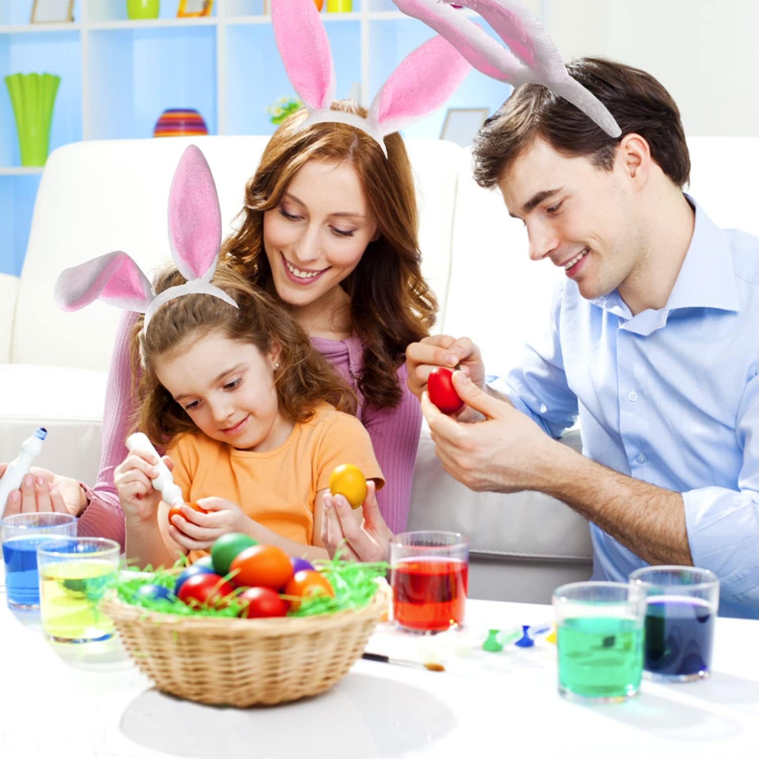 12 PCS Bunny Ear Headband,Plush Bunny Ears,Easter Cosplay Party Favor,Cosplay Party Costume Accessories for Kids and Adults - Image 7