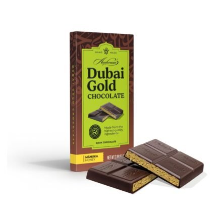 Andreano Dubai Chocolate Bar - Dark Chocolate - Luxury Kunafa Pistachio Artisan Treat | Gourmet Kataifi Dessert with Belgian Chocolate, Pistachios & Manuka Honey | Freshly Made in California - 110g
