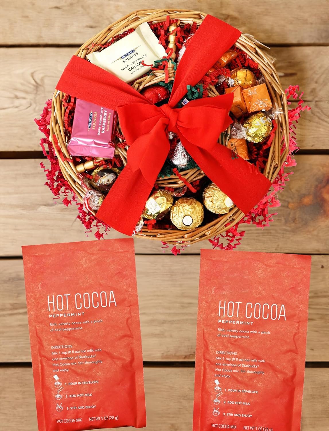 Christmas Chocolate Gift Tray, Premium Mixed Truffles, European Chocolate, High End Hot Cocoa (Peppermint) Sweet Gift for Everyone! - Image 6