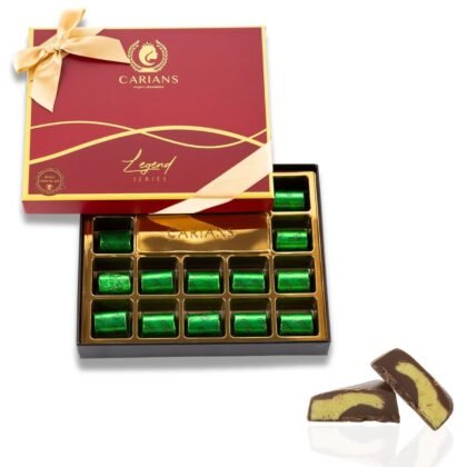 CARIANS Dubai Chocolate Gift Box, Dubai Chocolate Candy with Pistachio and Kataifi, Great for Gift Giving and Anniversary, 17 Pcs