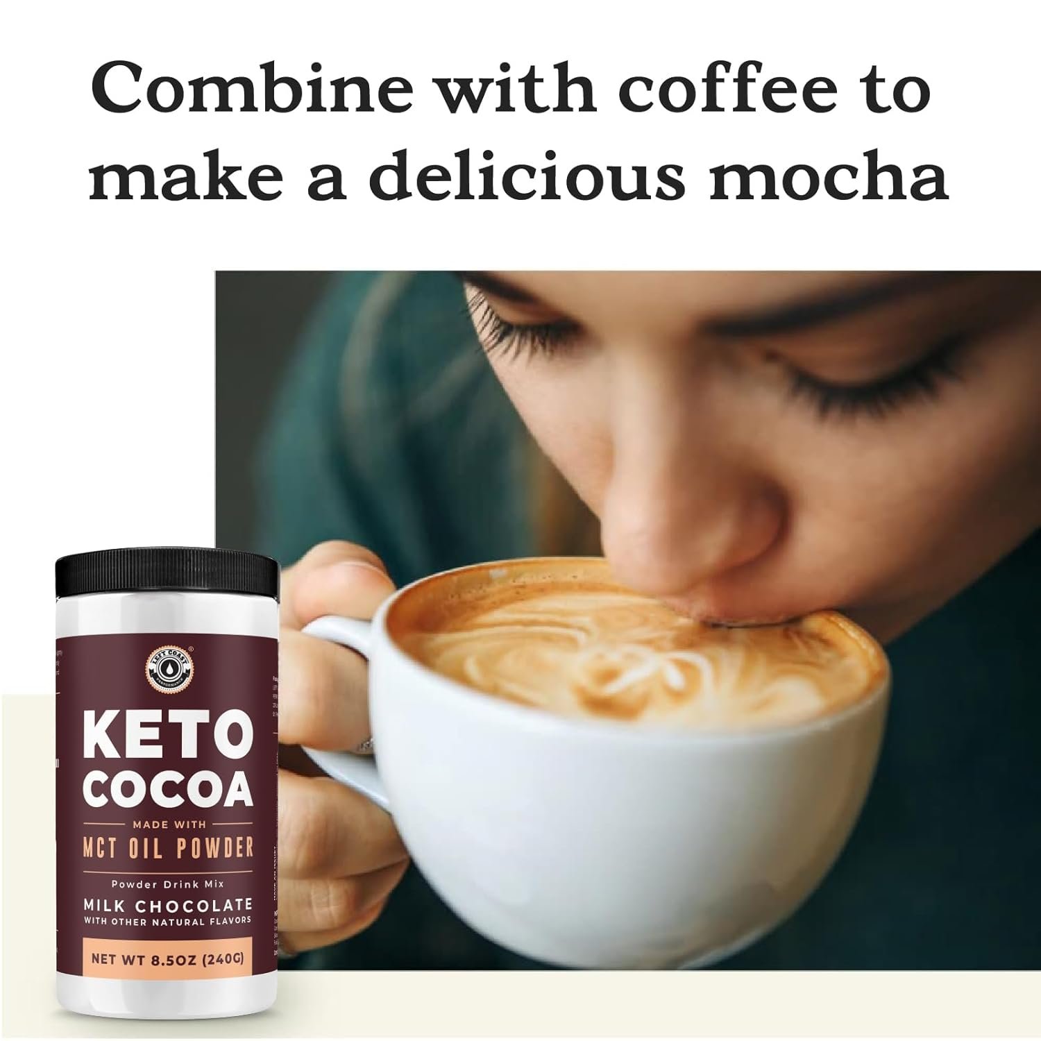 Keto Cocoa | Keto Hot Chocolate Drink Mix Powder - Sugar Free, Low Carb with Protein and MCT Oil Powder - Image 5