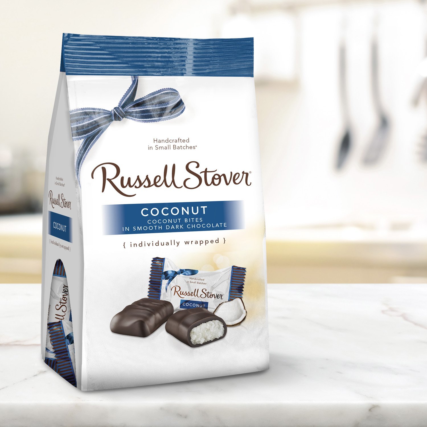 Russell Stover Dark Chocolate Coconut Mini Gusset Bag 6 Ounce Russell Stover Chocolate Coconut Chocolate Candy Bag; Sweet Coconut Covered in Rich Chocolate Candy, Individually Wrapped - Image 5