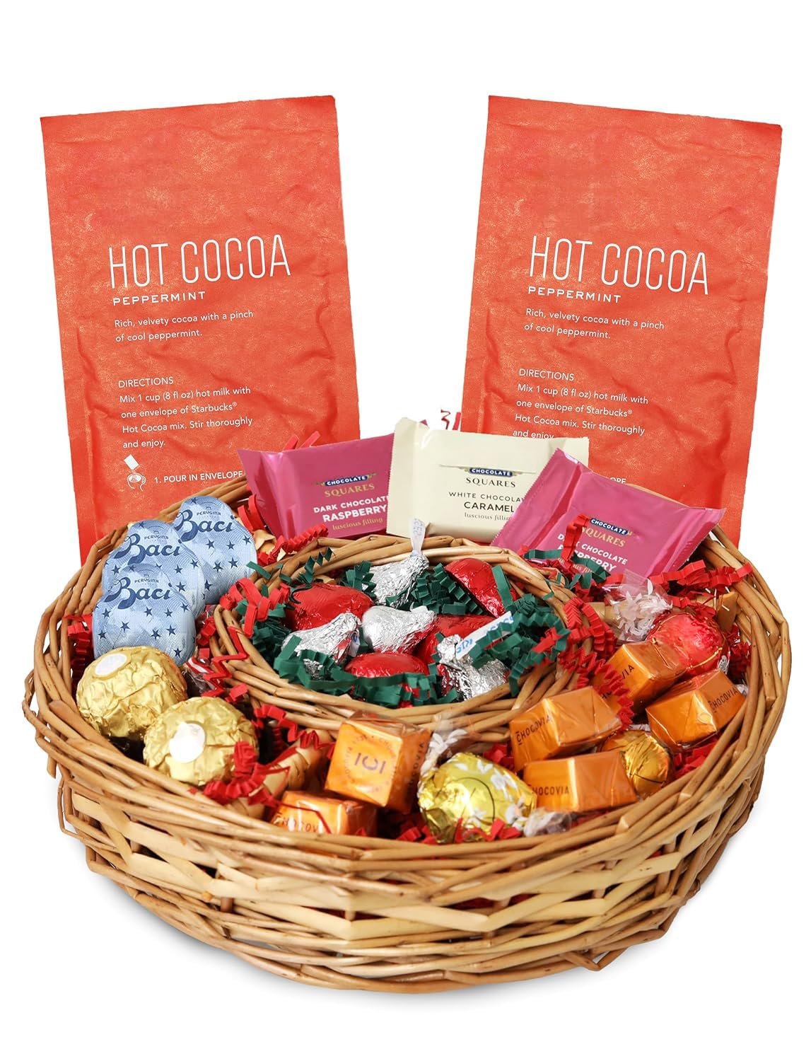 Christmas Chocolate Gift Tray, Premium Mixed Truffles, European Chocolate, High End Hot Cocoa (Peppermint) Sweet Gift for Everyone! - Image 2