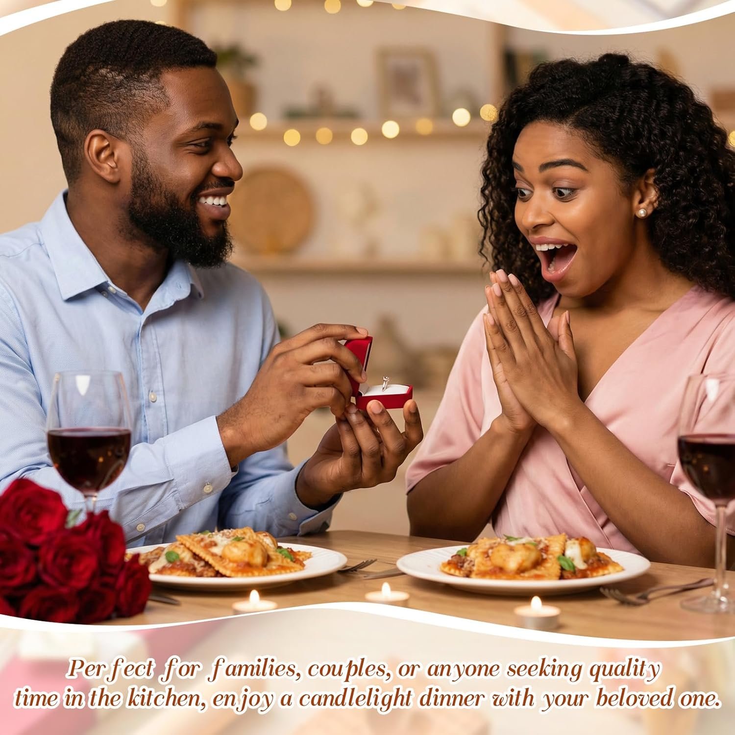 Valentine's Day Mold Heart Ravioli Mold Set Include Heart Ravioli Maker Press 2 Pasta Cutter Stamp Makers 1 Wood Rolling Pin Empanada Making Tool for Valentine's Day Kitchen Gift Homemade Cooking - Image 6