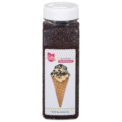 Cake Mate Chocolate Dessert Sprinkles, Easy Pour Lid - Edible Cake Decorating and Baking Sprinkles for Cookies, Cupcakes, and Ice Cream Toppings - 26oz (Chocolate)