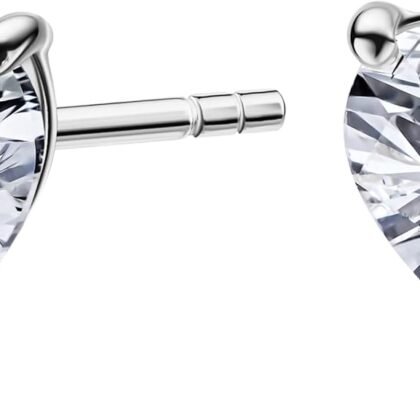 Heart Shaped Lab Grown Diamond Stud Earrings For Women 0.50 Cttw 14K Yellow or White Gold Push back (D-F Color VS1-VS2 Min Clarity) | Gift Box Included