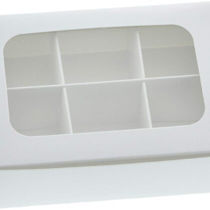 Treat Boxes - 20 ct 5 x 3.5 x 1.57 in Bakery Boxes with Windows and Dividers for Candy, Cookies, Cupcakes, or Bakery Desserts - Chocolate, Treats, and Baked Goods Packaging for Gifting