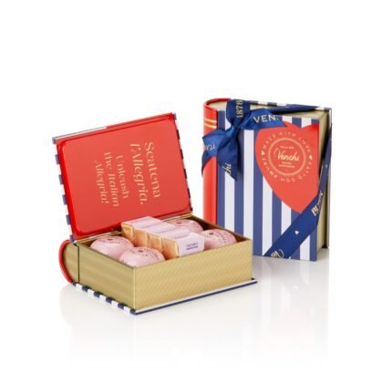 Venchi - Mini Book with 8 Assorted Chocolates, 3.7 Oz, Gluten Free, No Colorings or Preservatives, Mother's Day Gift Idea