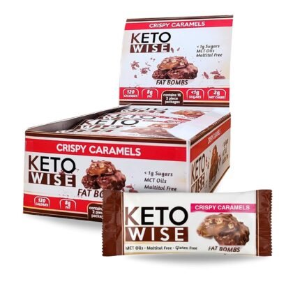 Keto Wise Fat Bombs - Crispy Caramels - 16 packs 32g each