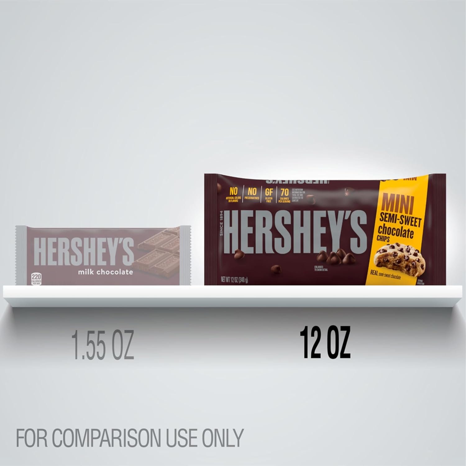 HERSHEY'S Mini Semi-Sweet Chocolate Baking Chips Bag, 12 oz - Image 7