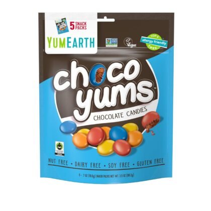 YumEarth Choco Yums, 5-0.7 Ounce Snack Packs, Allergy Friendly, Gluten Free, Non-GMO, Vegan, No Artificial Flavors or Dyes (3.5 Ounce (Pack of 1))