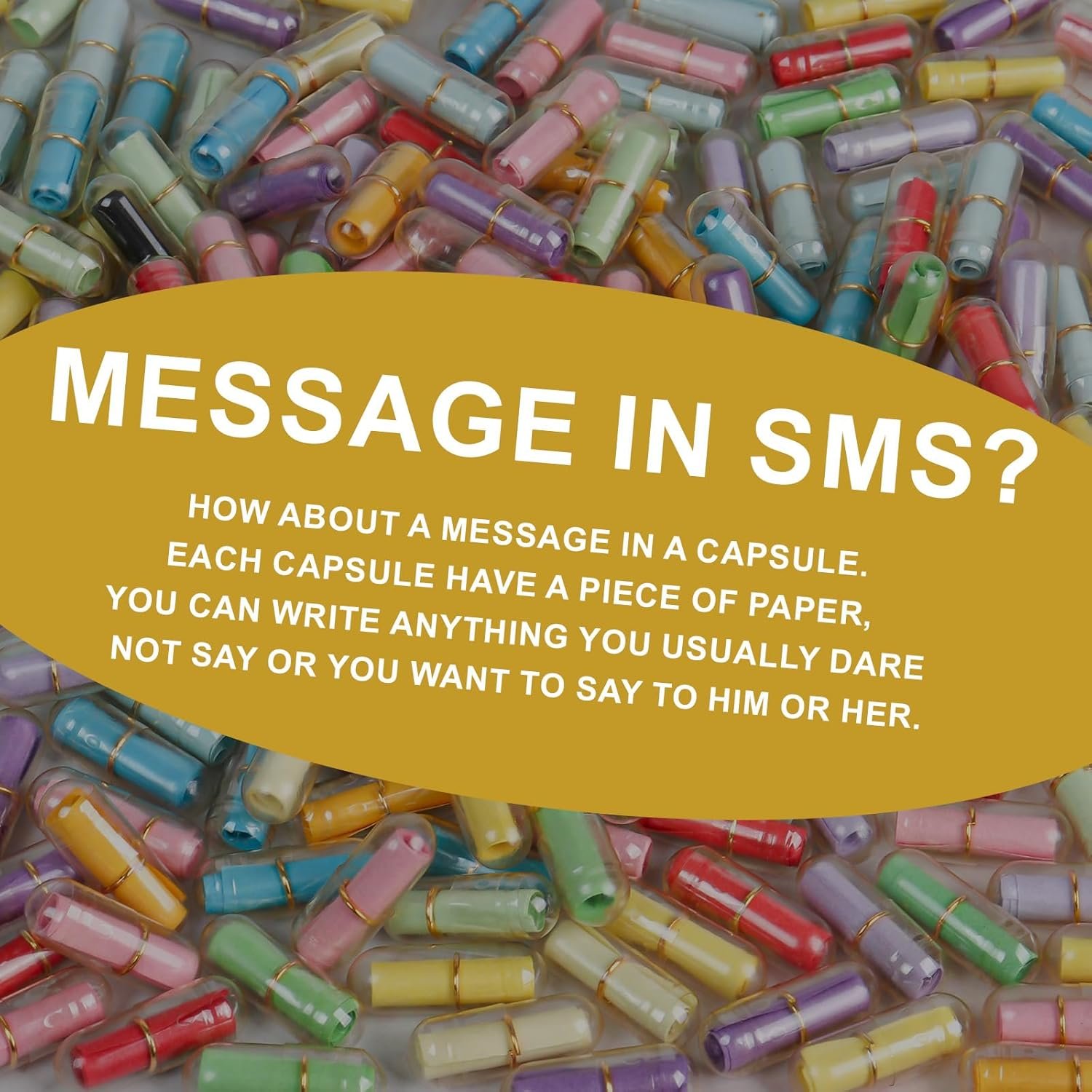 Capsule Letters Message in Glass Bottle,Message Pills Love Letter Gift for Boyfriend Girlfriend Wife Friend Birthday Christmas Anniversary Valentine Day Gift. (44PCS in a Bottle) - Image 8