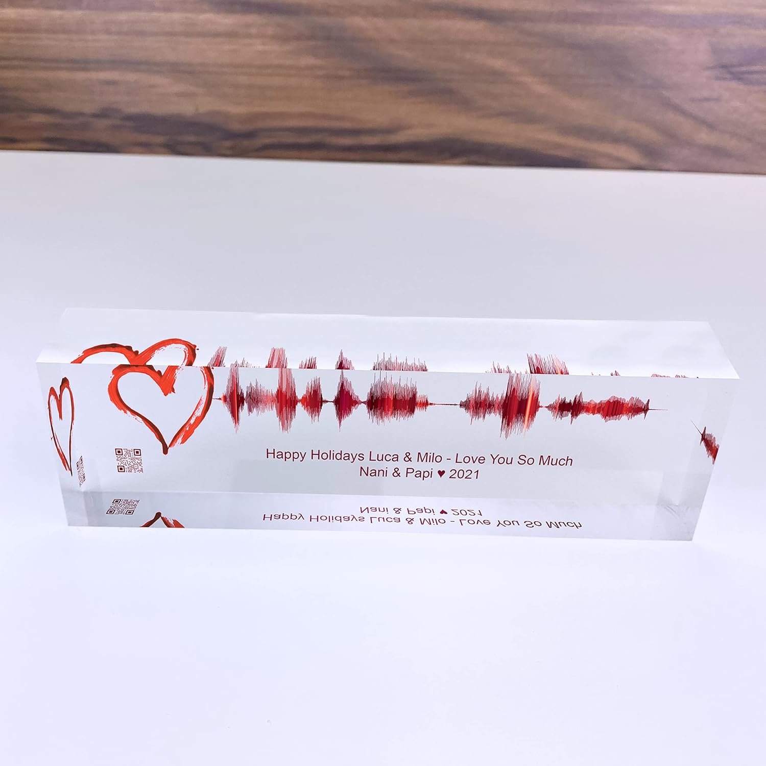 Artblox Soundwave Art With Scannable Qr Code Any Video Voice Recording Baby Heartbeat Or Song To Acrylic Glass Spotify Plaque Cool Mothers Day Customized Gifts For Wife Girlfriend Sound Card - Image 6