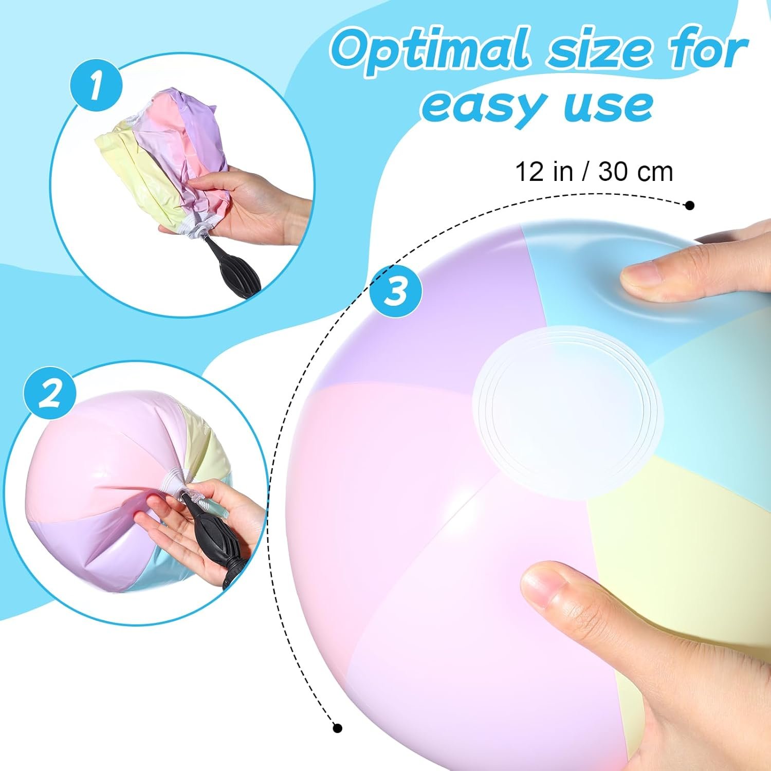 72 Pcs Beach Toys for Kids 24 Set Sand Buckets Shovels Bulk Pastel Beach Balls Inflatable Sand Toys for Girls Boys Toddlers Games Birthday Summer Pool Party Favor (Macaron, Castle) - Image 6