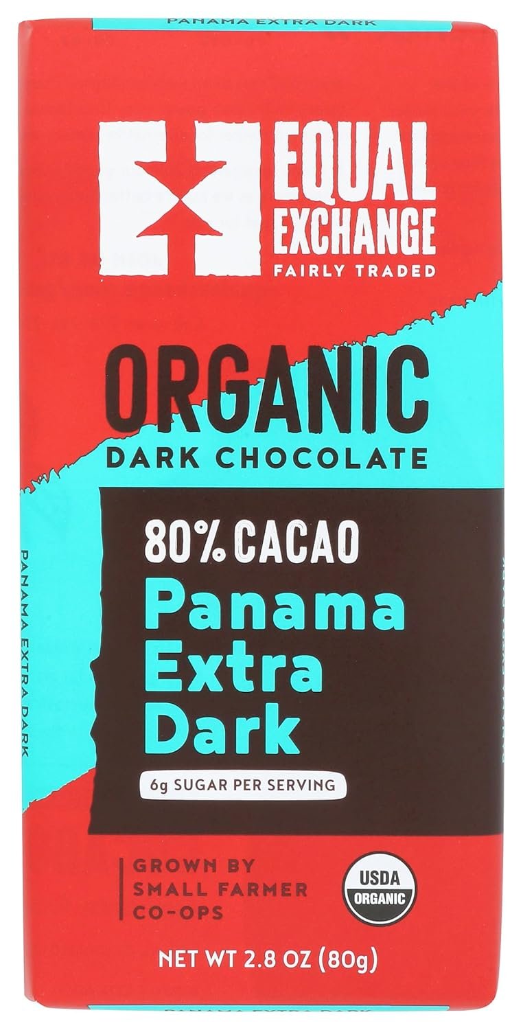 Equal Exchange Organic Dark Chocolate Panama Extra Dark, 2.8 oz