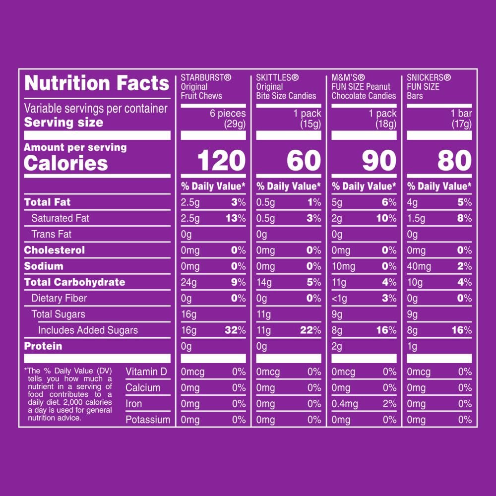 M&M'S Peanut, SNICKERS, STARBURST & SKITTLES Fun Size Assorted Candy Variety Pack, 19.44 oz Bulk Candy Bag - Image 2