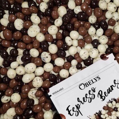 Tri-Treats Chocolate Covered Espresso Beans | Assorted Milk, Dark & White Chocolate - Rich, Bold Flavor | 1 Pound