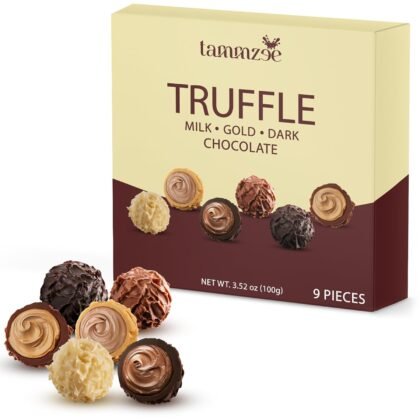 Easter Chocolate Truffles Gift Box 9 Count, Ideal Assorted Chocolate Gift Box for Easter, Anniversary, Birthday and Special Occasions, Perfect for Sharing with Loved Ones