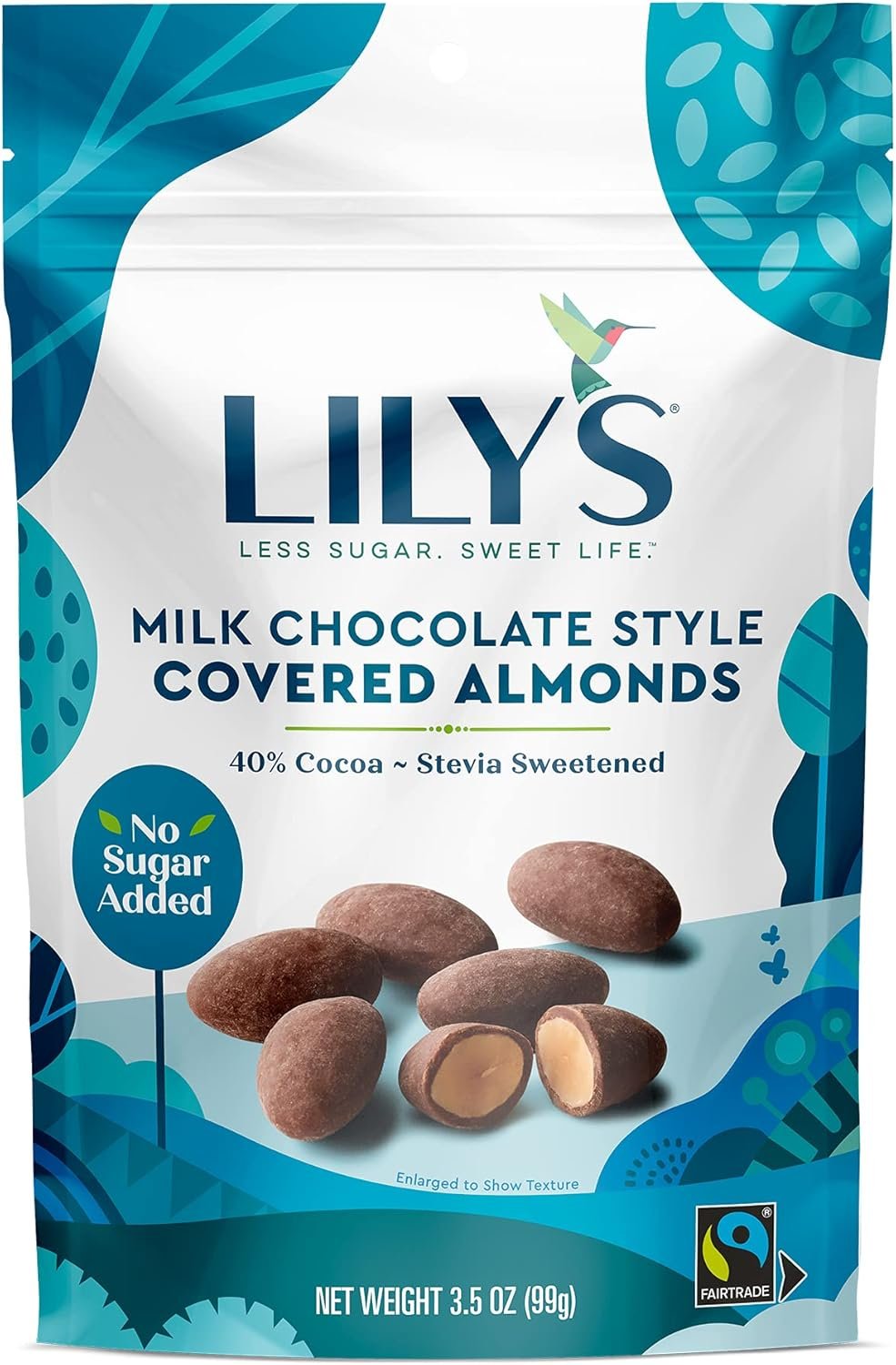 Milk Chocolate Style Covered Almonds by Lily's Sweets, Made with Stevia, No Added Sugar, Low-Carb, Keto-Friendly Christmas Candy | Fair Trade, Gluten-Free & Non-GMO Ingredients | 3.5 Ounce (Pack of 3), 10.5 Ounce - Image 2
