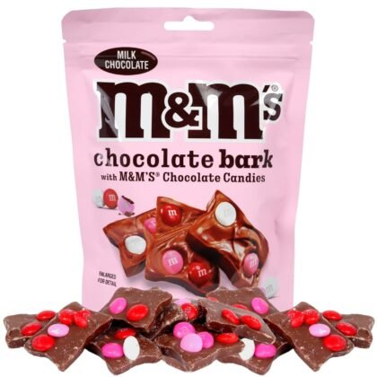 Morris National Inc Limited Edition M and M’s Milk Chocolate Bark, Valentines Candy Gift Bag, 5 Ounces