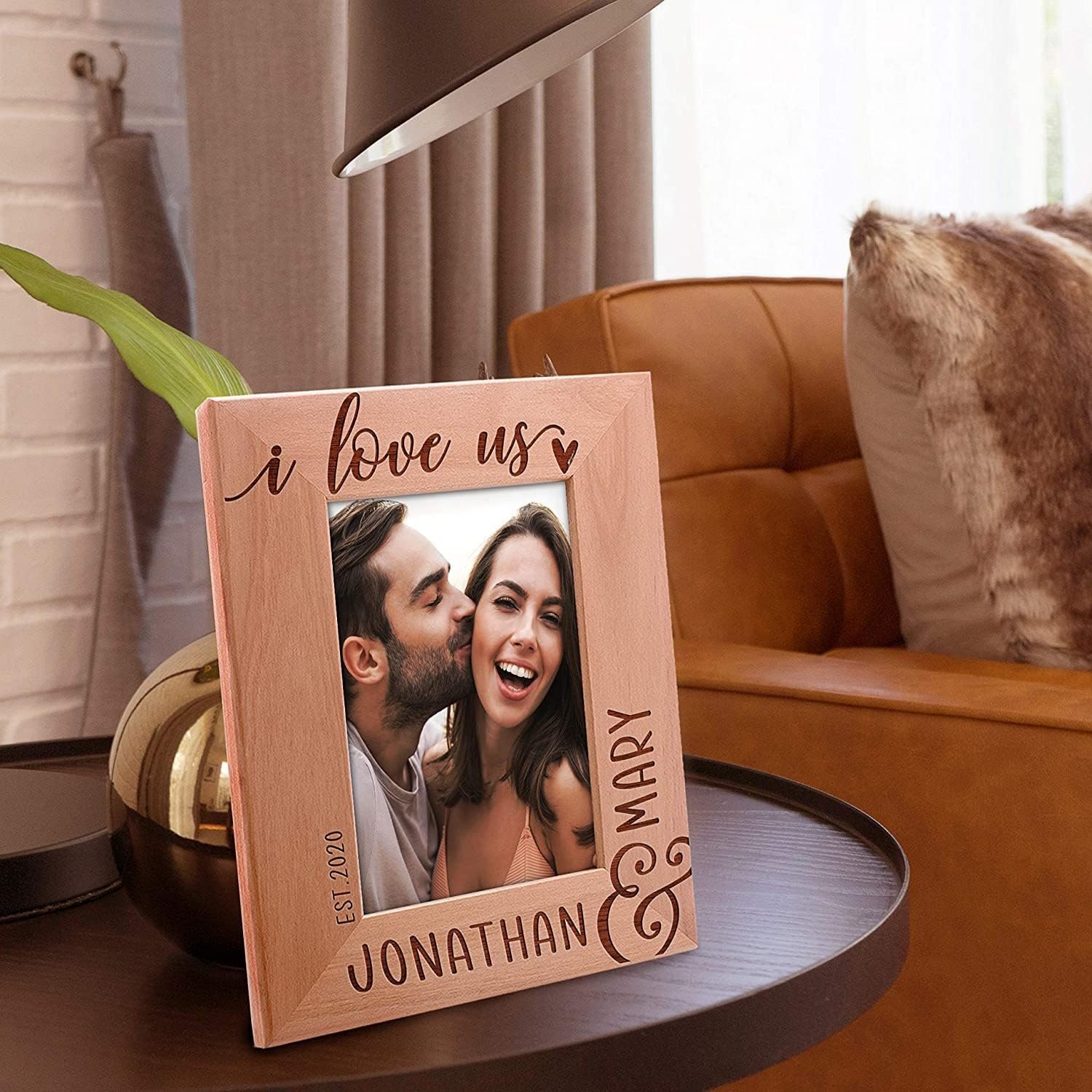 I Love Us, Personalized Love Picture Frames for Couples w/Names, Valentines Day Gifts - 4x6 - Custom Love Photo Frame - Portaretratos Amor - Image 5