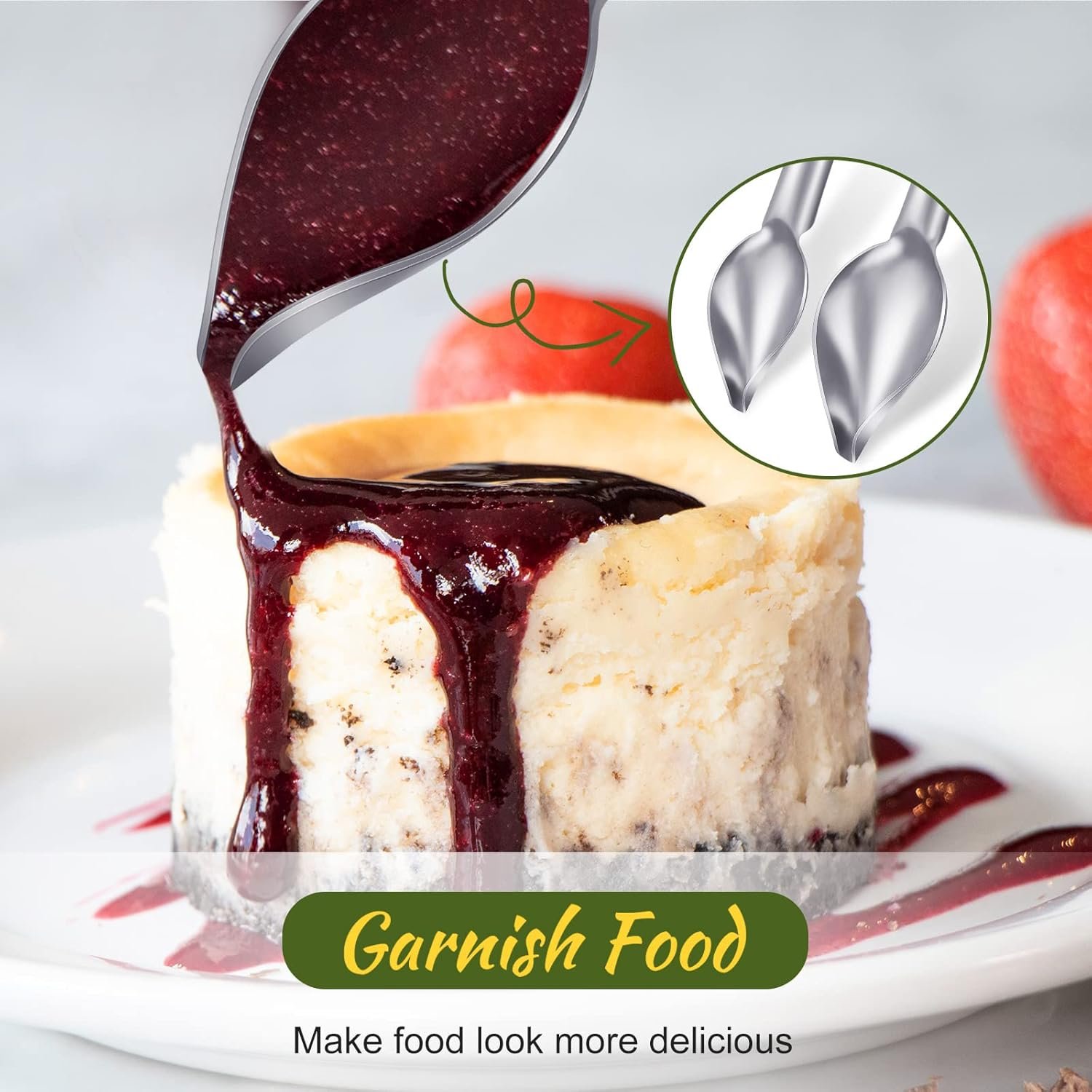 17 Pieces Candy Dipping Tools Set Culinary Decorating Spoons Chocolate Dipping Scoop Kitchen Cooking Tweezers Tongs Icing Spatula for Decorative Plates Making Desserts - Image 4