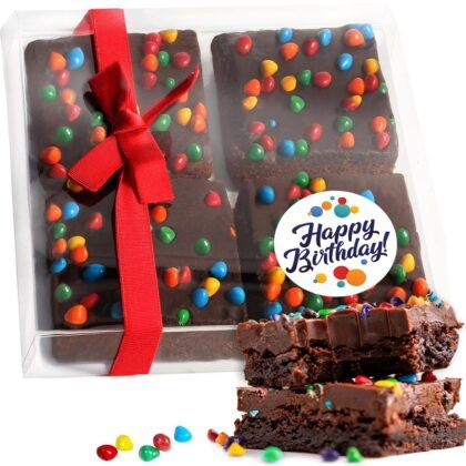 Happy Birthday To You 4 Pack Individually Wrapped Brownies