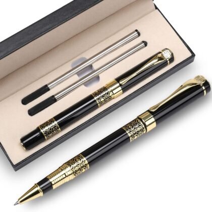 YIVONKA Ballpoint Pen Black Refill,business pens,Luxury Pen,Best Ball Pen Gift Set for Men & Women Professional Executive,Office,Nice Pens Classy Gift Box (Black)