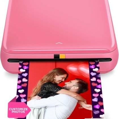 KODAK Step Instant Smartphone Photo Printer, Portable Mini Color Wireless Mobile Printer, Zink 2x3” (5.1x7.5 cm) Sticky-Back Photos, Bluetooth Compatible with iOS & Android Devices, Editing App, Pink