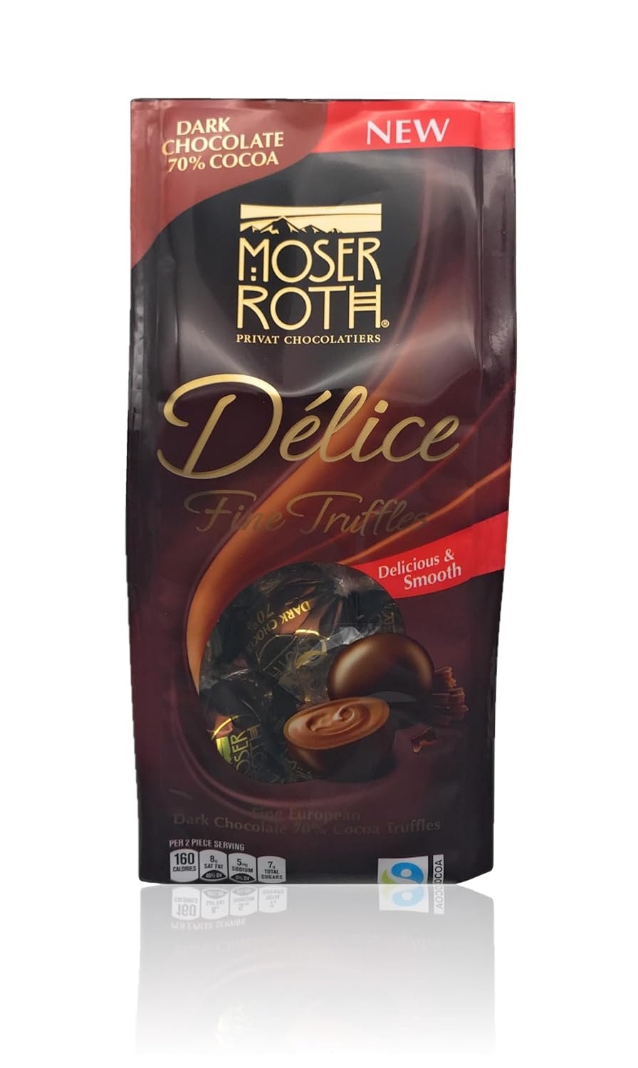 Moser Roth Délice Fine Chocolate Truffles (Pack of 1, Dark Chocolate)