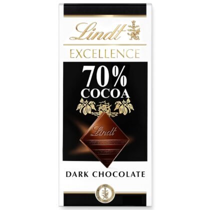 Lindt EXCELLENCE 70% Cocoa Dark Chocolate Candy Bar, Dark Chocolate, 3.5 oz. Bar