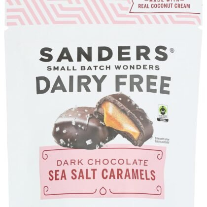 Sanders, Caramels Dark Chocolate Sea Salt, 5.5 Ounce