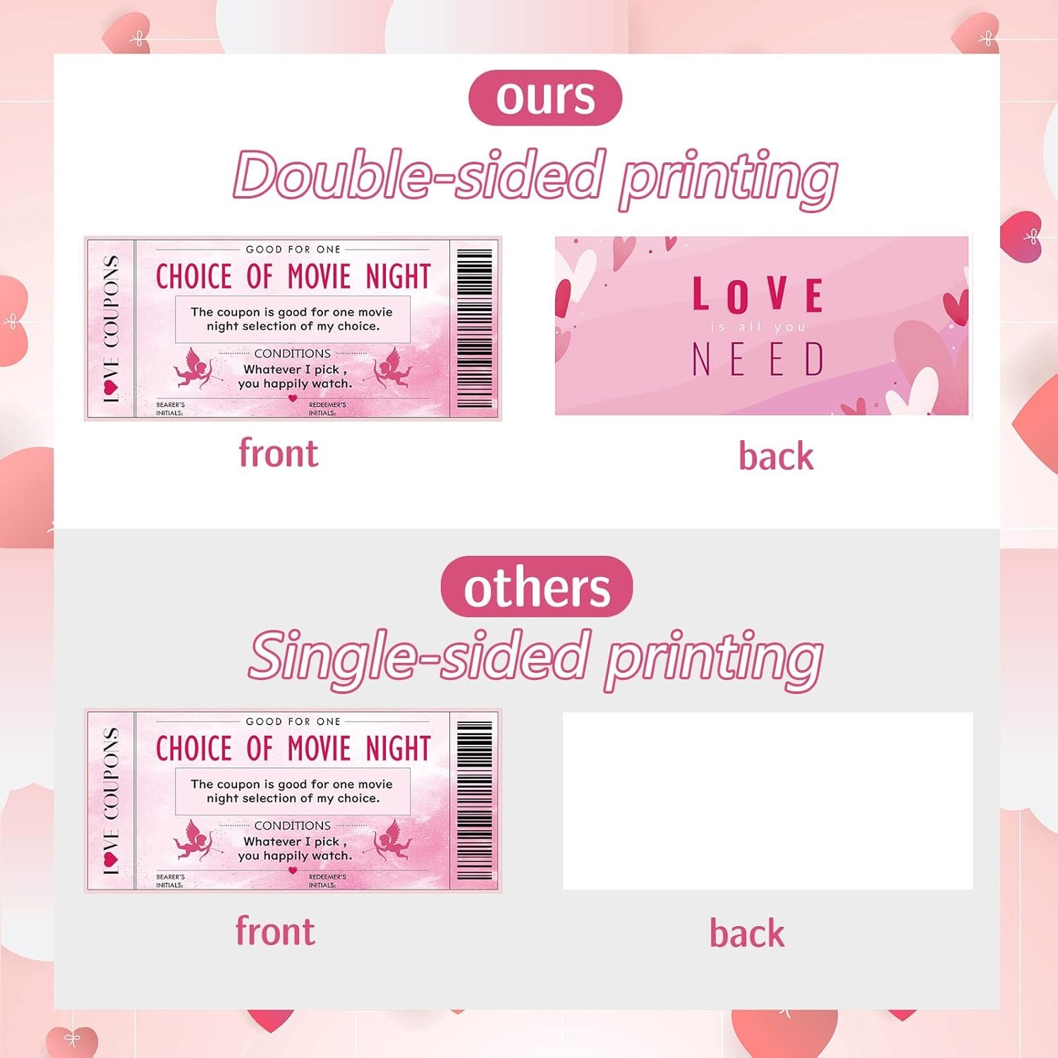 Dianelhall 20 Pcs Love Coupons for Him or Her Valentine's Couples Coupons Book Romantic Gift I Owe You Cards Sweetest Gifts for Valentines, Birthdays, Anniversary, Husband Boyfriend Girlfriend - Image 3