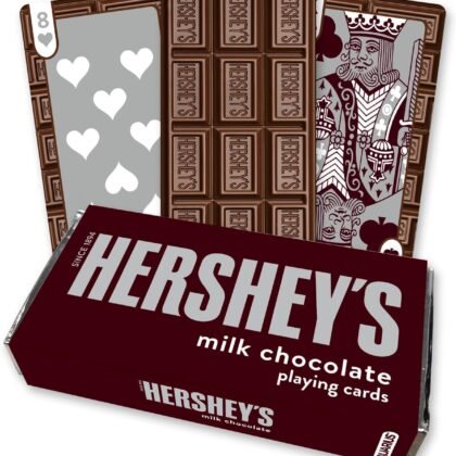 Aquarius Hershey’s Chocolate Bar Premium Playing Cards - Hershey's Themed Deck of Cards for Your Favorite Card Games - Officially Licensed Hershey's Merchandise & Collectibles