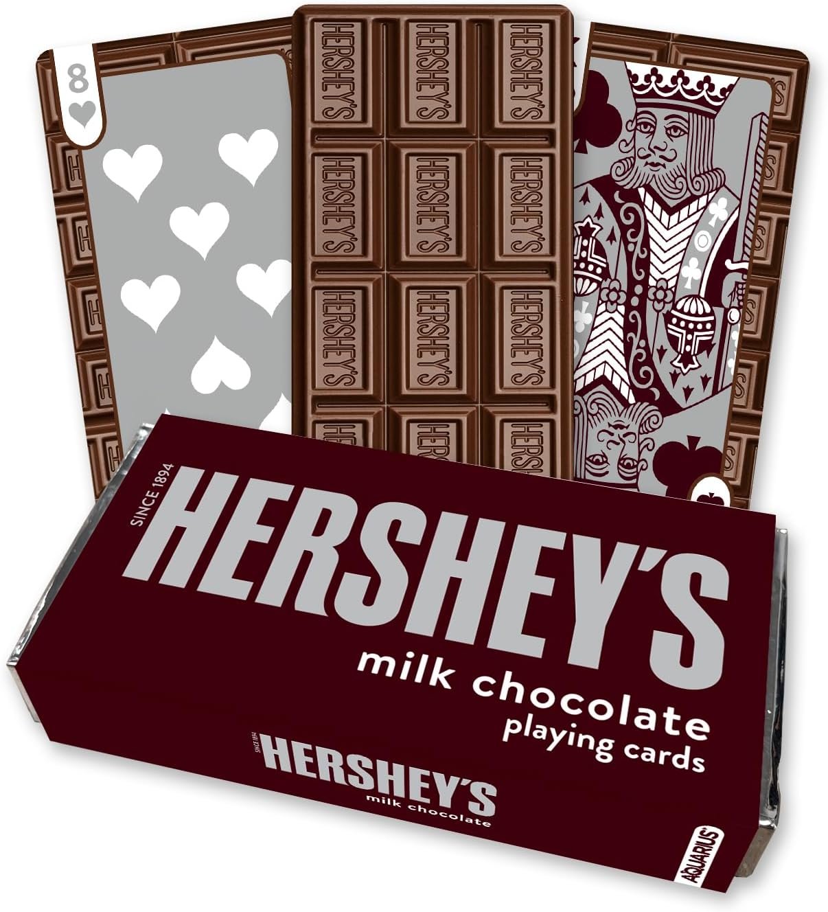 Aquarius Hershey’s Chocolate Bar Premium Playing Cards - Hershey's Themed Deck of Cards for Your Favorite Card Games - Officially Licensed Hershey's Merchandise & Collectibles